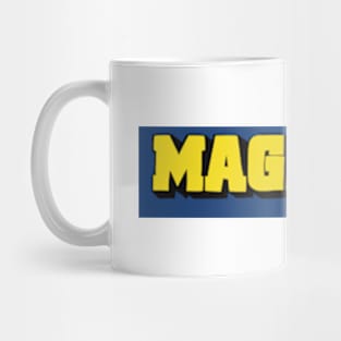 Tamiya Magnum Saber Sticker Logo Design with Blue Border Mug